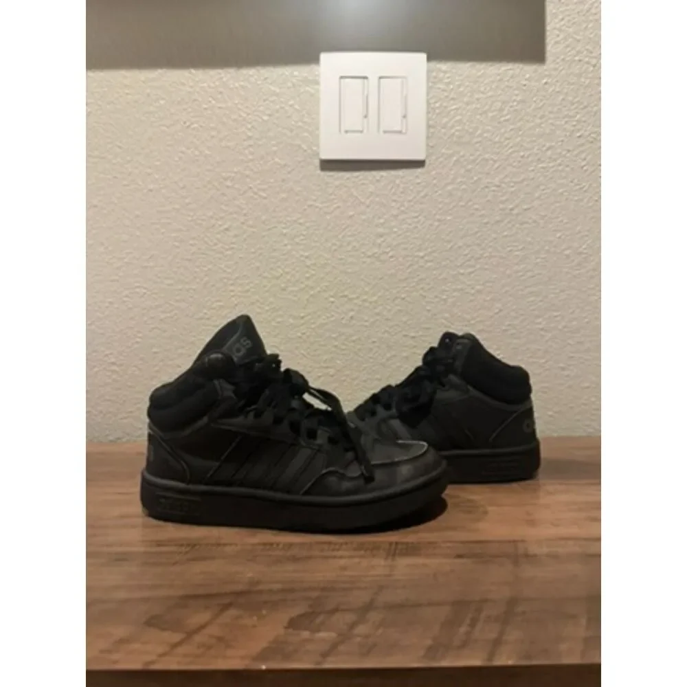 Adidas Hoops 3.0 Mid Black Sneakers Size 2